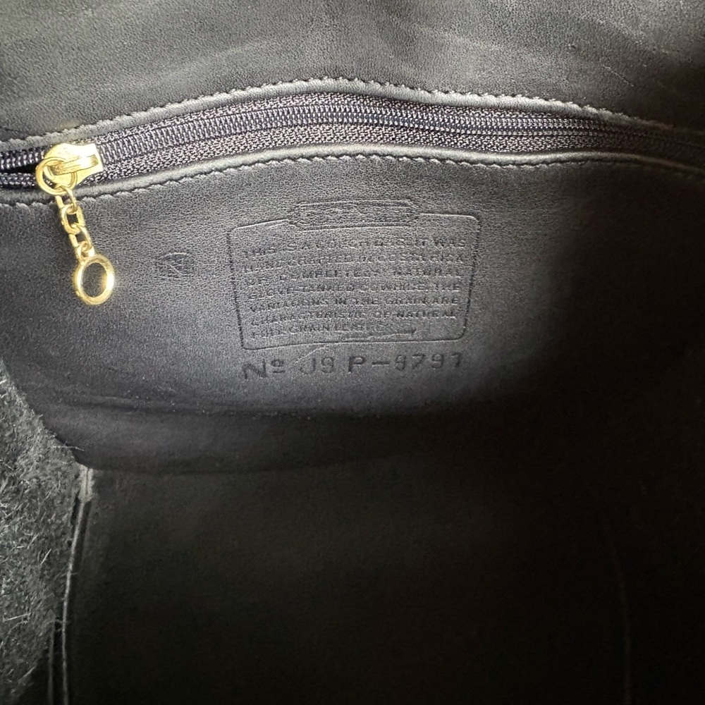 Coach Black Large Daypack - Style 9791 - Leather Backpack with Hang Tag - Picture 10 of 16